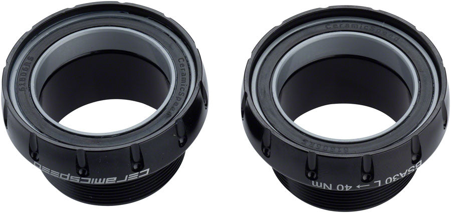 BSA30 MTB Bottom Bracket - BSA Thread 30mm Spindle Coated Races BLK - Bicycle Warehouse