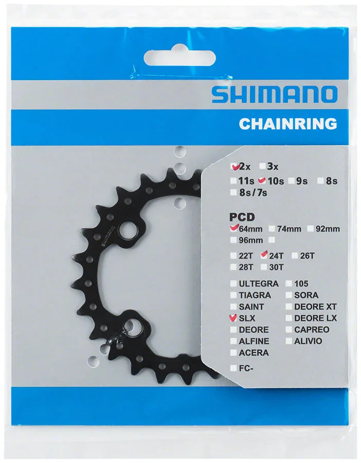 FC-M675 Chainring - 24t 10-Speed Inner 64 BCD Black - Bicycle Warehouse
