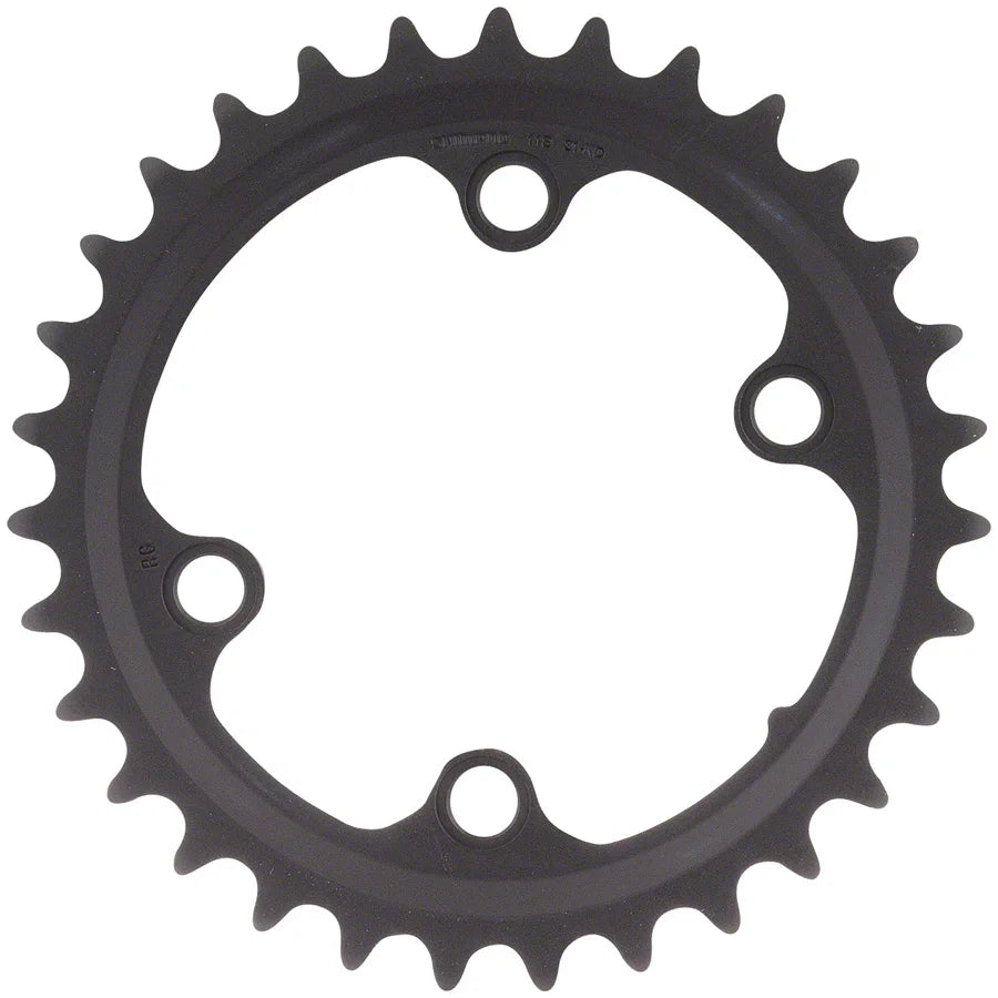 GRX RX810 Chainring - 31t 80 BCD 4-Bolt 11-Speed Black - Bicycle Warehouse
