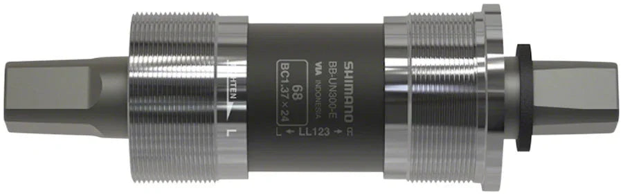BB-UN300-E Bottom Bracket - English 68 x 122.5mm Spindle Square Taper JIS For E-Type Front Derailleur - Bicycle Warehouse