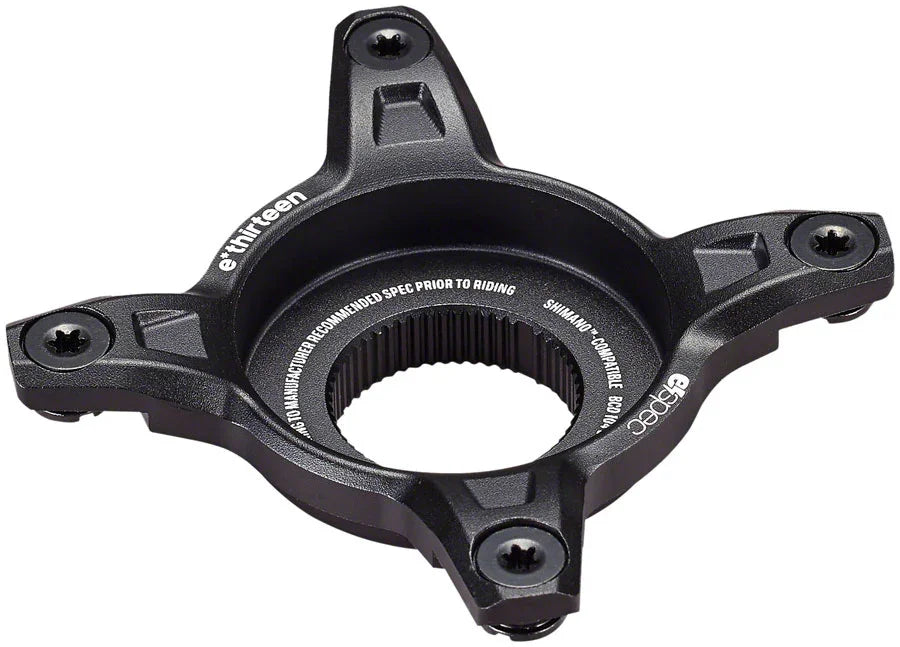 e*thirteen e*spec 104BCD Aluminum Direct Mount Spider - 104BCD 55mm CL Incl. Bolts Shimano EP8 BLK - Bicycle Warehouse