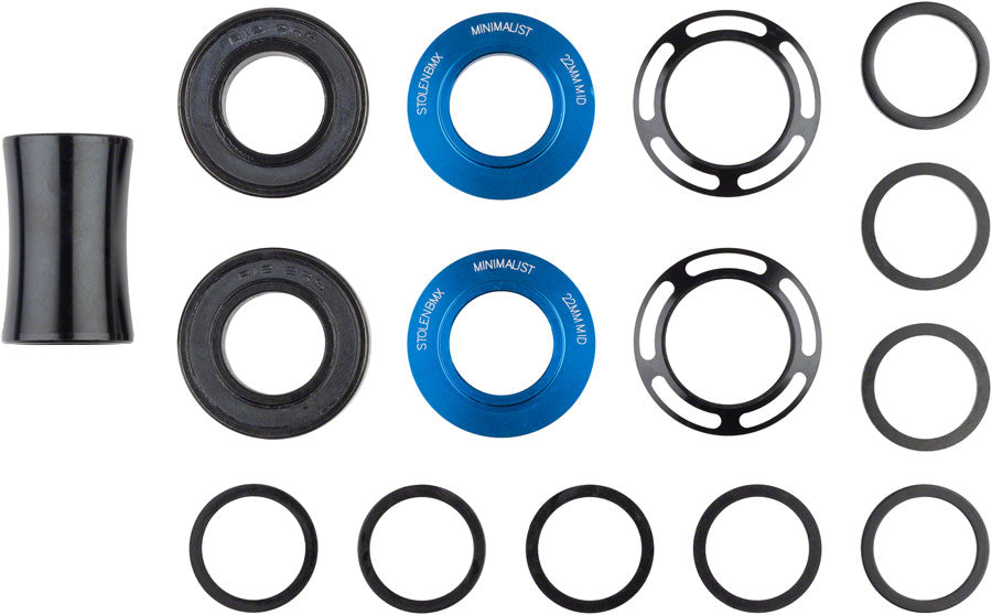 Minimalist Bottom Bracket - Mid 22mm Blue - Bicycle Warehouse
