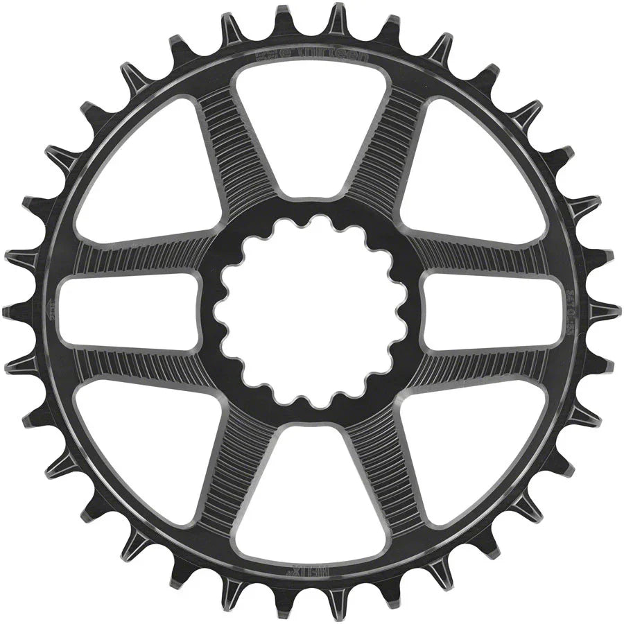 e*thirteen Helix R Chainring - 34t 11/12-Speed 52/55mm Flip Flop CL 3.5mm Offset e*thirteen DM BLK - Bicycle Warehouse