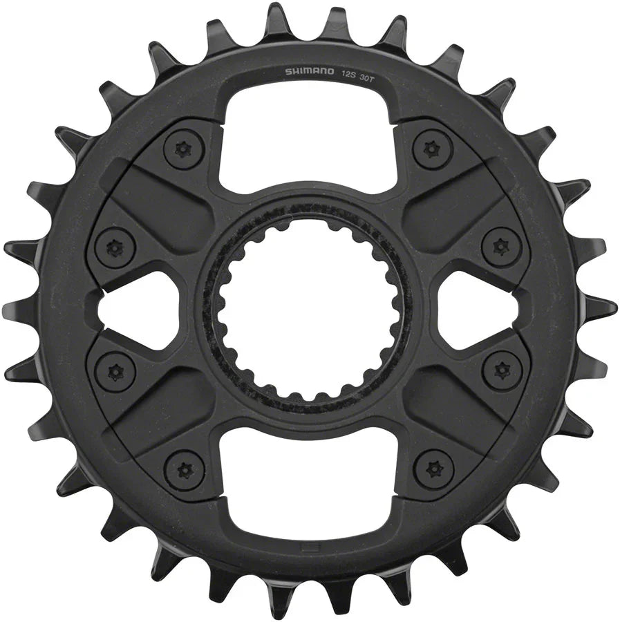 Deore FC-M6100-1 Direct Mount Chainring - 30t 12-Speed Black - Bicycle Warehouse