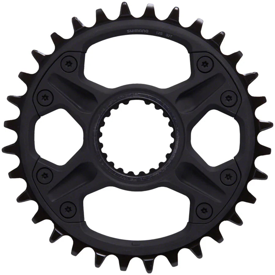 Shimano Deore FC-M6100-1 Direct Mount Chainring - 32t 12-Speed Black - Bicycle Warehouse