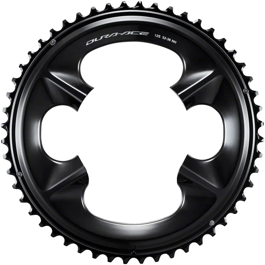 Dura-Ace FC-R9200 12-Speed Chainring - 52t Asymmetric 110 BCD BLK NH - Bicycle Warehouse