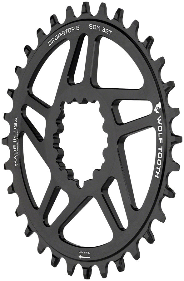 Direct Mount Chainring - 36t SRAM Direct Mount Drop-Stop B For SRAM 3-Bolt Boost Cranks 3mm Offset BLK - Bicycle Warehouse