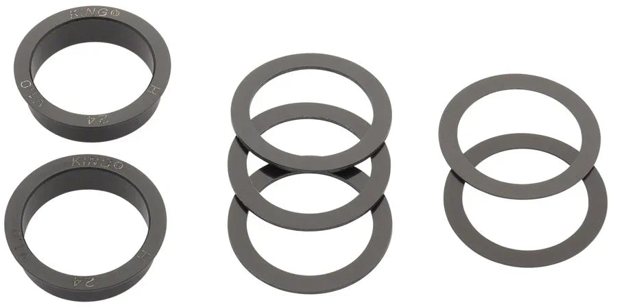 ThreadFit 24 Bottom Bracket Fit Kit 4 - English For Shimano Hollowtech II BLK - Bicycle Warehouse