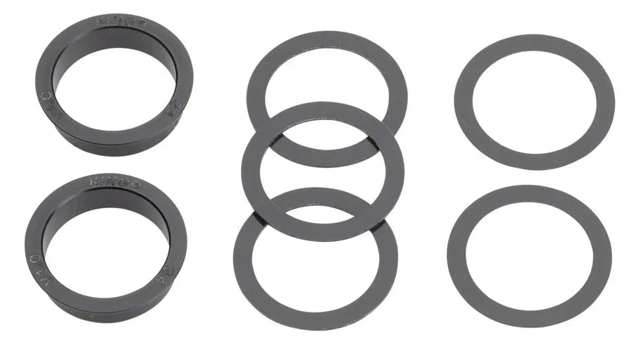 ThreadFit 24 Bottom Bracket Fit Kit 4 - English For Shimano Hollowtech II Matte Turquoise - Bicycle Warehouse