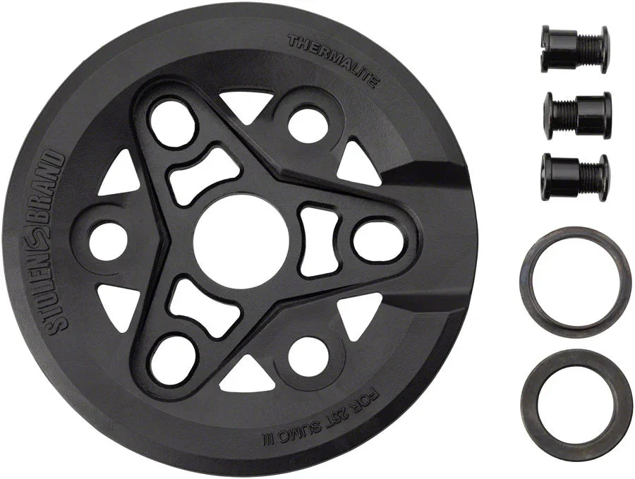 Sumo III Sprocket - 25t 6.0mm Thickness Aluminum With Thermalite Guard BLK - Bicycle Warehouse