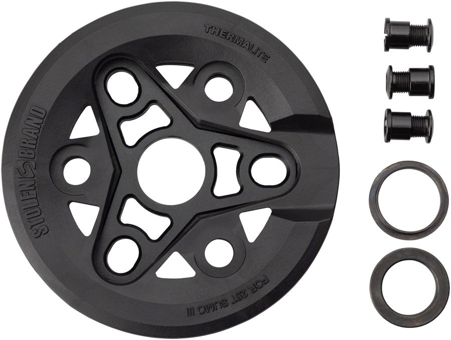 Sumo III Sprocket - 25t 6.0mm Thickness Aluminum With Thermalite Guard BLK - Bicycle Warehouse