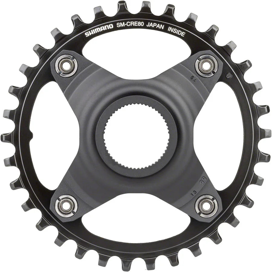 STEPS SM-CRE80-B Chainring - 34T Without Chainguard 55mm Chainline BLK - Bicycle Warehouse