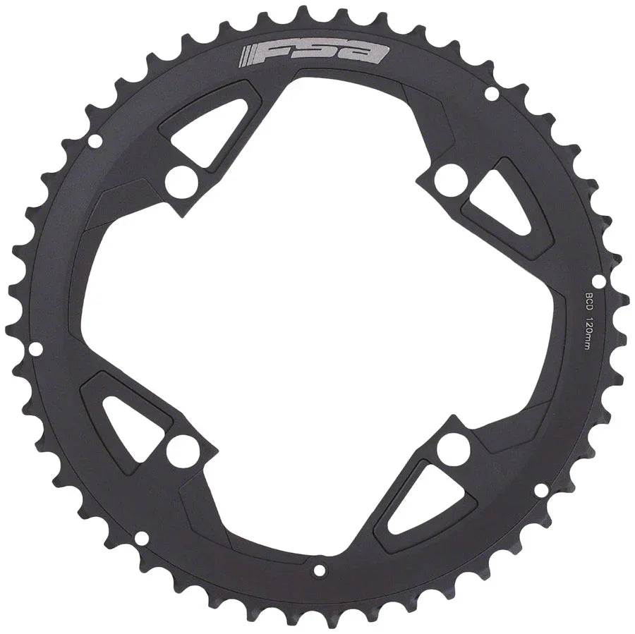 Full Speed Ahead Gossamer Pro ABS Road Chainring - 50t Outer Ring 120mm BCD 4-Bolt Aluminum N11 BLK - Bicycle Warehouse