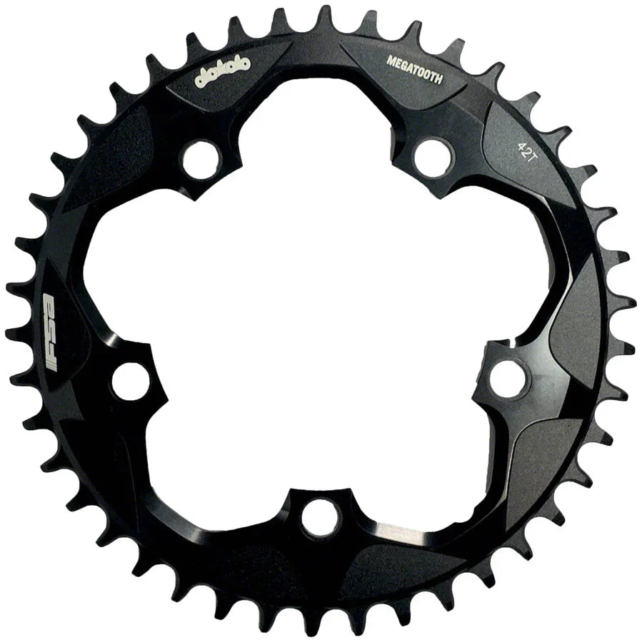 Full Speed Ahead Super Road Megatooth Chainring - 42t 110mm BCD 5-Bolt Aluminum For 1x11-Speed BLK - Bicycle Warehouse