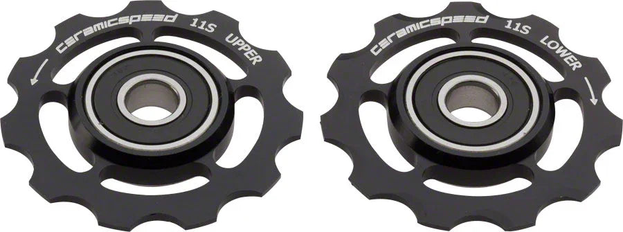 Pulley Wheels for Shimano 11-speed - 11 Tooth Alloy Black - Bicycle Warehouse