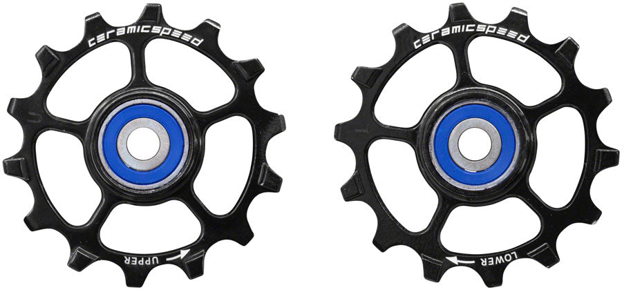 Pulley Wheels SRAM Eagle/AXS 1 x 12 Speed - 14 Tooth Coated Races Alloy BLK - Bicycle Warehouse
