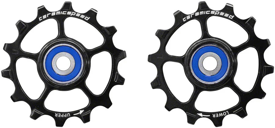 Pulley Wheels SRAM Eagle/AXS 1 x 12 Speed - 14 Tooth Coated Races Alloy BLK - Bicycle Warehouse