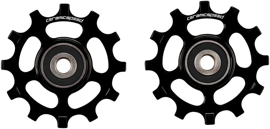 Pulley Wheels for SRAM AXS Road 12-Speed - 12 Tooth Alloy Black - Bicycle Warehouse