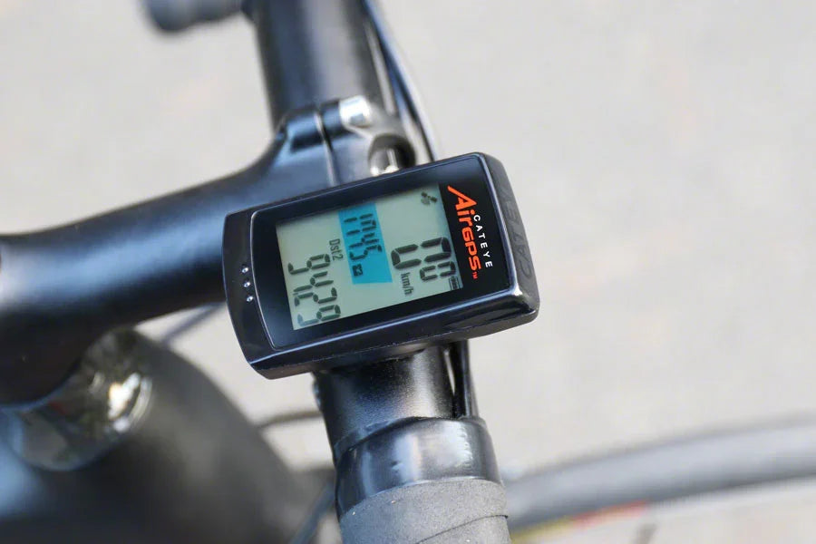 AirGPS Cycling Computer - with CDC Cadence Sensor Black - Bicycle Warehouse