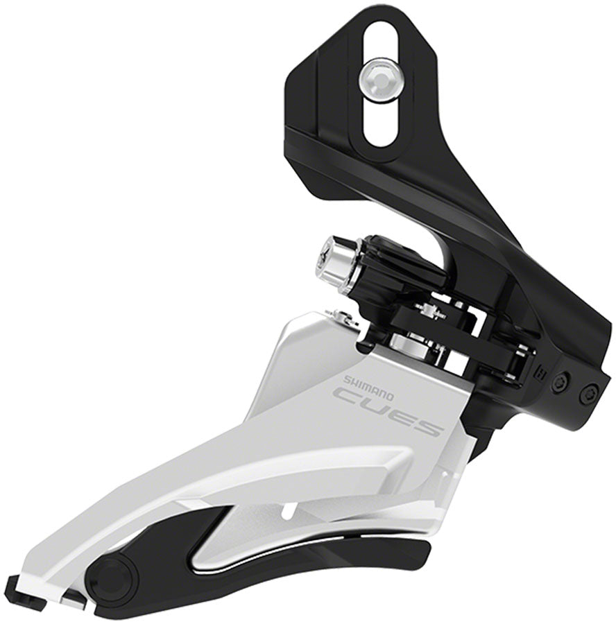 CUES FD-U4000-D Front Derailleur - 9/10-Speed Double Side Swing Direct Mount 36/40t Max BLK/Silver - Bicycle Warehouse
