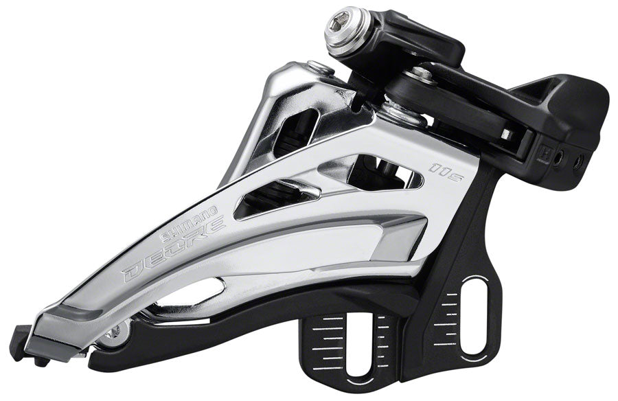 Deore FD-M5100-E Front Derailleur - 11-Speed Double Side Swing Front Pull E-Type Mount BLK/Silver - Bicycle Warehouse