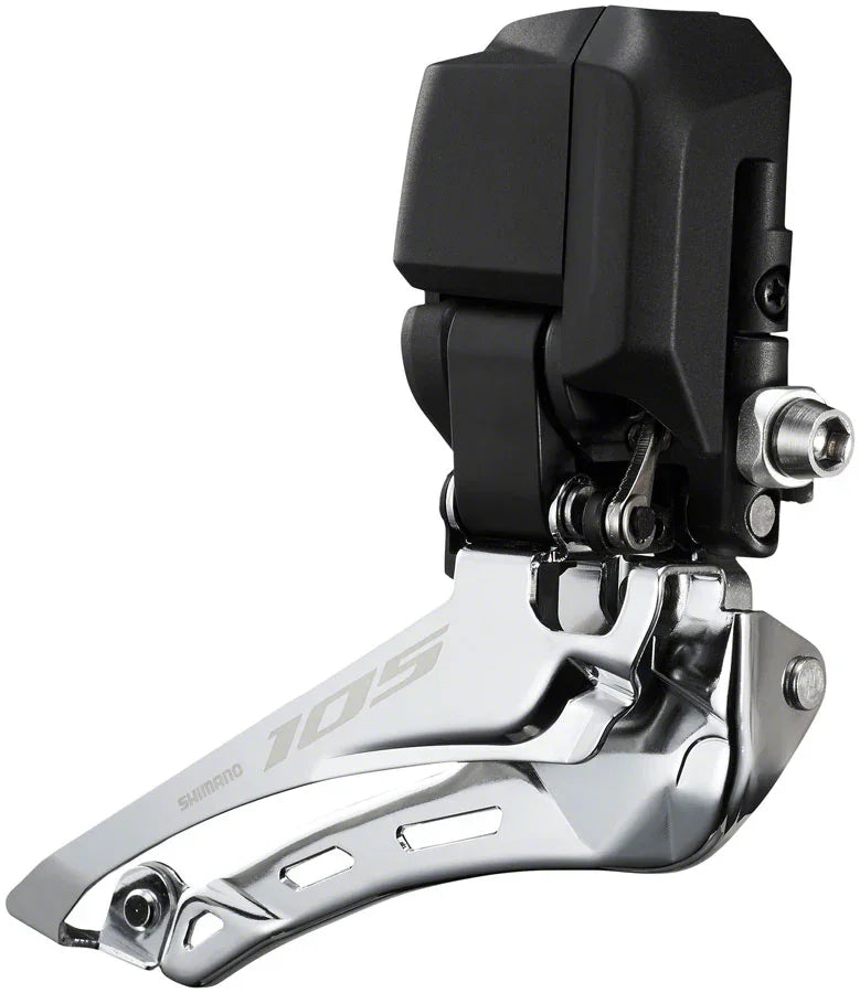 105 FD-R7150 Di2 Front Derailleur - 2x For 2x12-Speed Braze-On Down-Swing BLK - Bicycle Warehouse