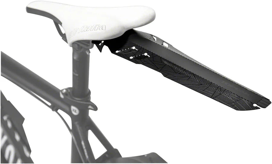 D-Flash S Fender - Saddle Rail Mount Reflective Print - Bicycle Warehouse