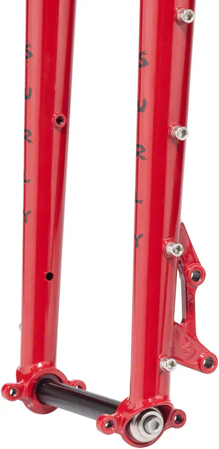 Dinner Fork Assembly - 420mm 27.5" 15x110mm Thru-Axle 1-1/8" Straight Steerer Pile of Bricks Red - Bicycle Warehouse