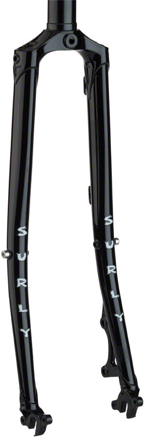 Straggler Disc Fork: 650b 380mm 1-1/8 straight steerer Black - Bicycle Warehouse