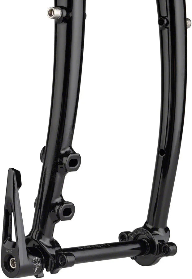 Disc Trucker Fork - 26" 1-1/8" Straight 100x12 mm Thru-Axle Steel Disc BLK - Bicycle Warehouse