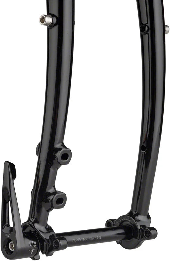 Disc Trucker Fork - 700c 1-1/8" Straight 100x12 mm Thru-Axle Steel Disc BLK - Bicycle Warehouse