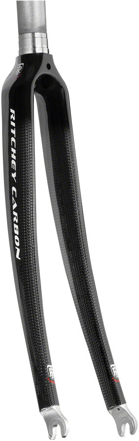 Comp Carbon Road Fork: 700c QR 1" Aluminum Steerer Black - Bicycle Warehouse