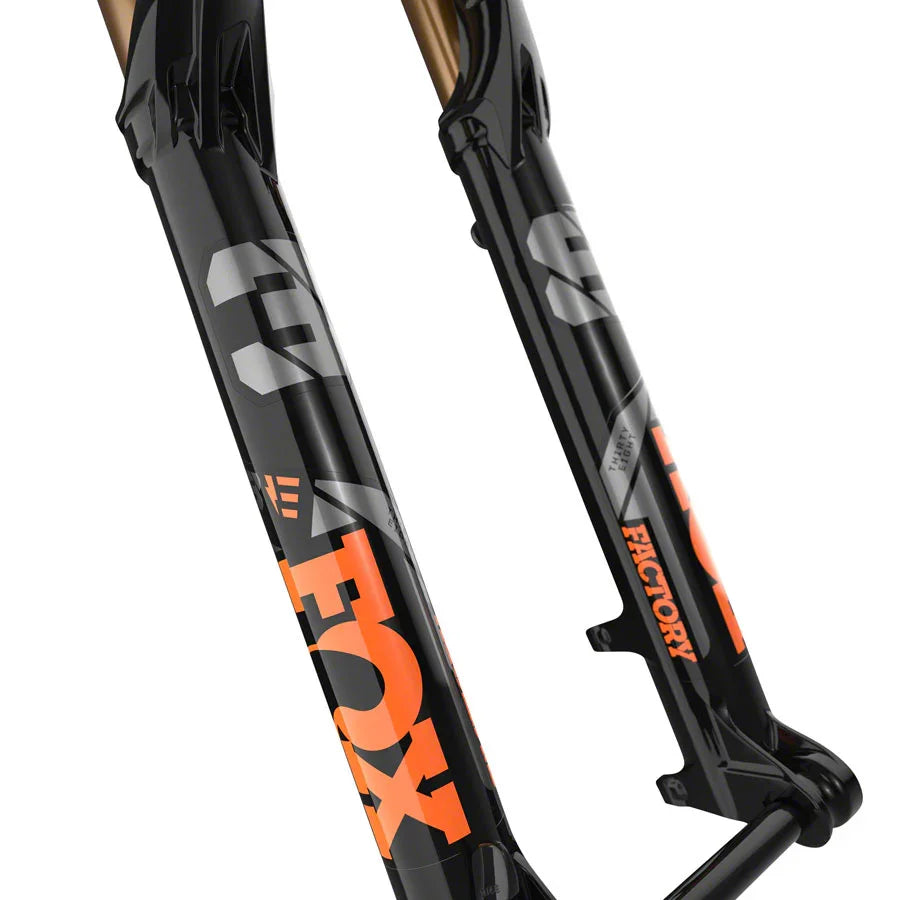 FOX 38 E-Optimized Factory Suspension Fork - 27.5" 170 mm 15QR x 110 mm 44 mm Offset Shiny BLK Grip 2 - Bicycle Warehouse