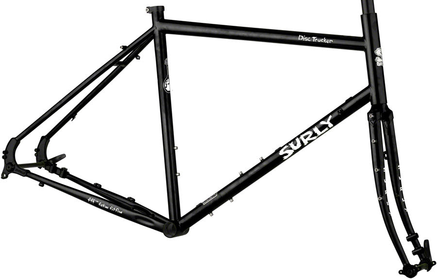 Disc Trucker Frameset - 26" Steel Hi-Viz Black 46cm - Bicycle Warehouse