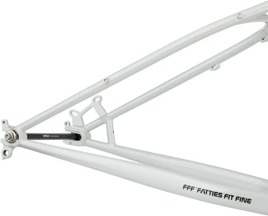 Moonlander Fat Tire Bike Frameset - 24" Steel Lunar Dust Gray Large - Bicycle Warehouse