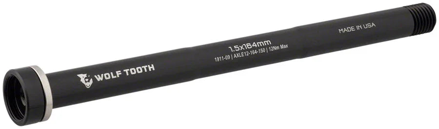 Rear Thru Axle - M12 1.5 x 164mm Black - Bicycle Warehouse