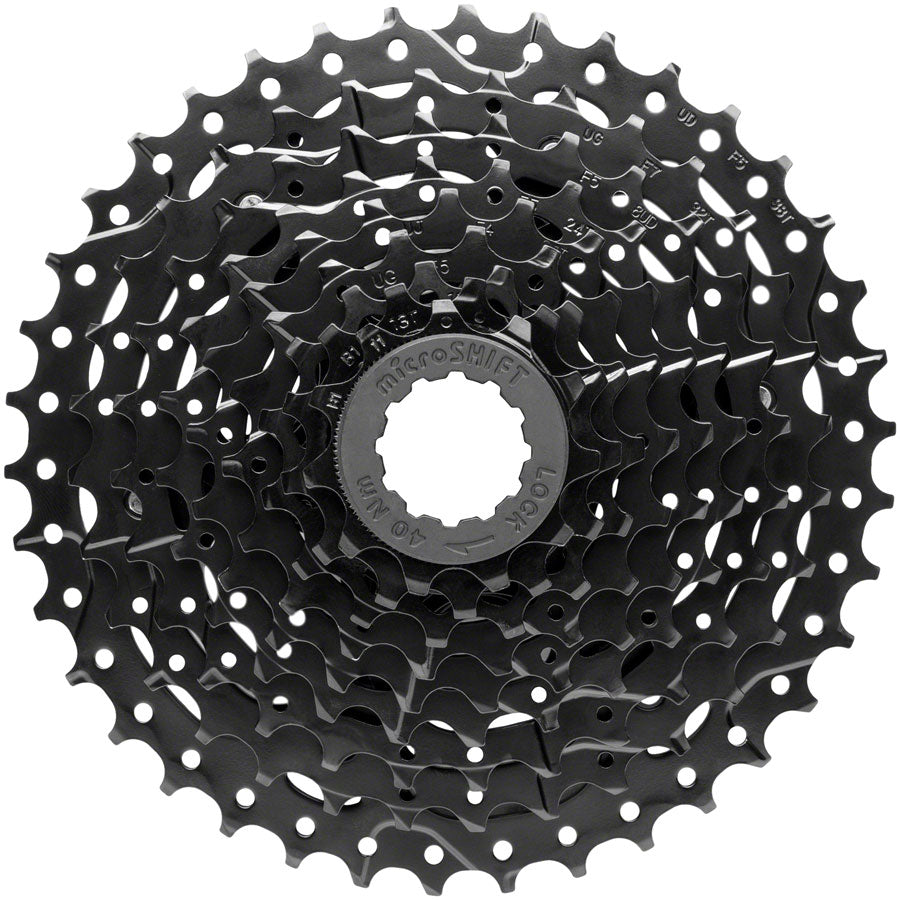 ADVENT Super Short Cassette - 9 Speed 11-38t Black ED Coated - Bicycle Warehouse