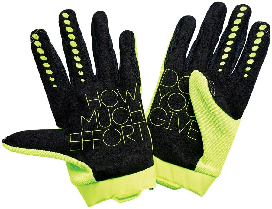 Geomatic Gloves - Flourescent Yellow Full Finger Mens Medium - Bicycle Warehouse