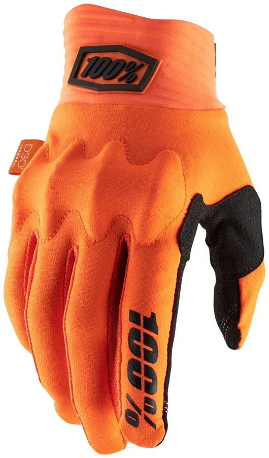 Cognito Gloves - Flourescent Orange/Black Full Finger Mens Small - Bicycle Warehouse