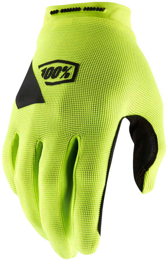 Ridecamp Gloves - Flourescent Yellow/Black Full Finger Womens Large - Bicycle Warehouse