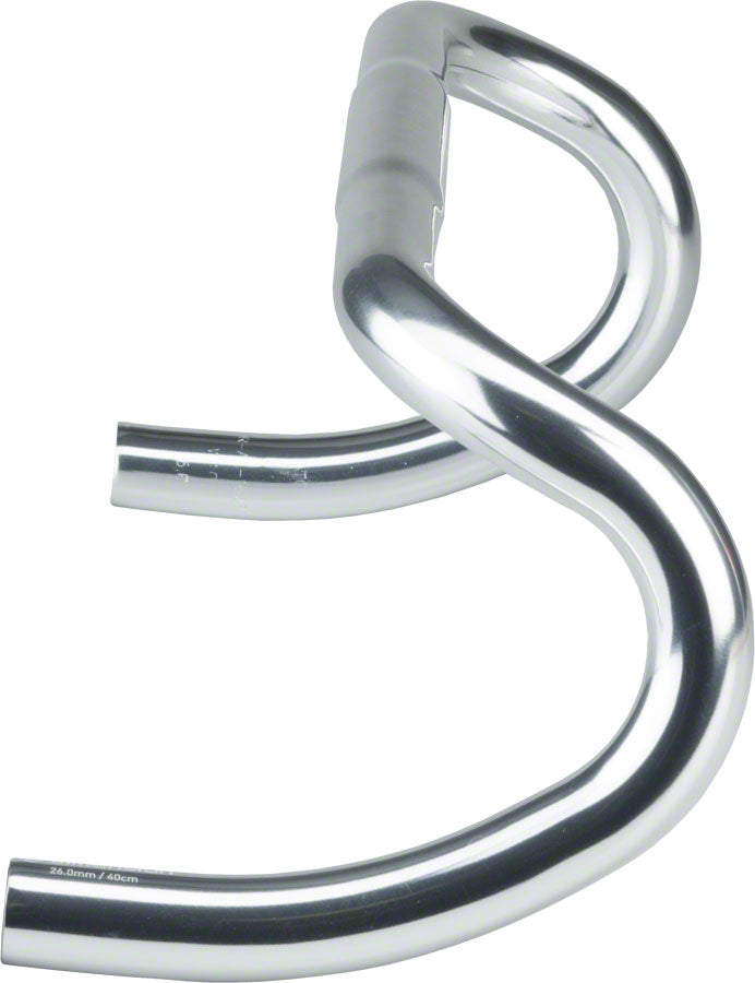 Short Drop Handlebar - Aluminum 26mm 40cm Silver - Bicycle Warehouse