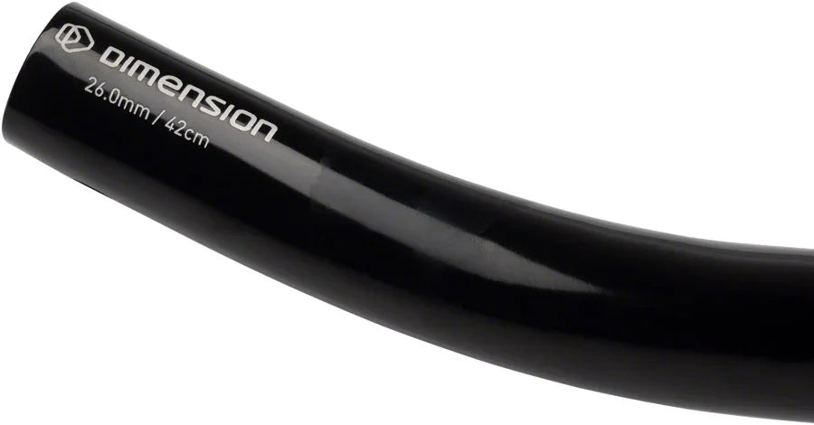 Short Drop Handlebar - Aluminum 26mm 42cm Black - Bicycle Warehouse