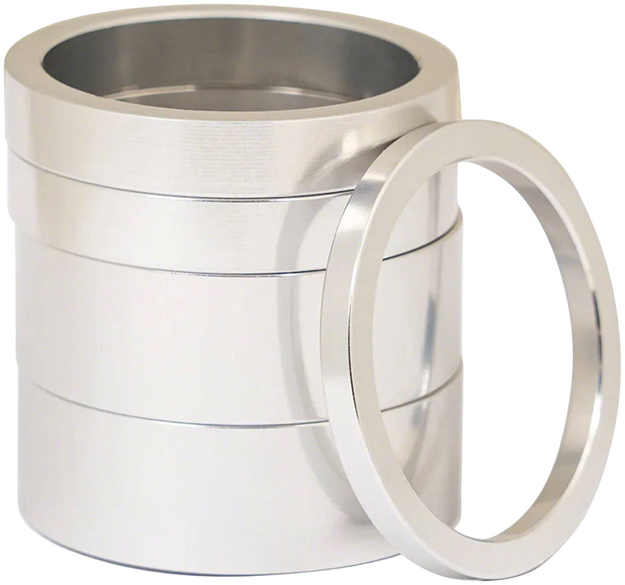 Headset Spacer Kit 2 - Alloy 1-1/8" Silver - Bicycle Warehouse