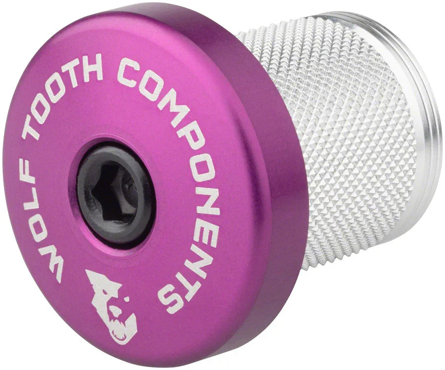 Compression Plug with Integrated Spacer Stem Cap Purple - Bicycle Warehouse