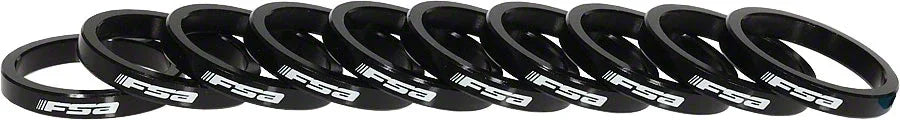 Full Speed Ahead Bag of 10 1-1/8"x5mm Alloy Headset Spacers with Logo - Bicycle Warehouse