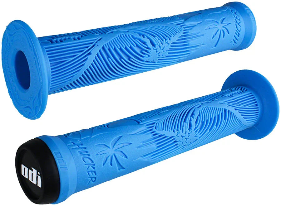 Hucker Grips - Blue Flange - Bicycle Warehouse