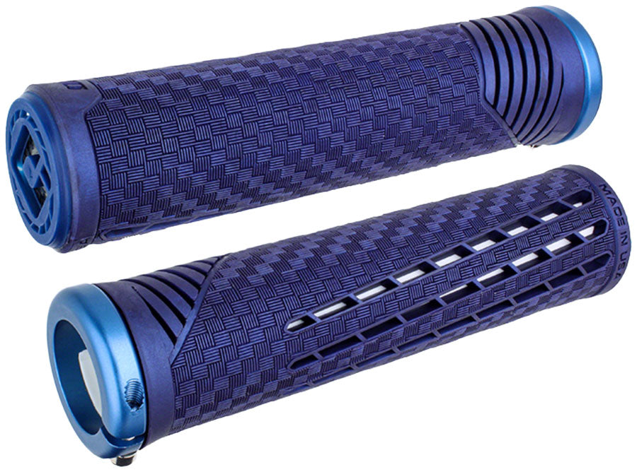 CF V2.1 Grips - Blue Lock-On - Bicycle Warehouse