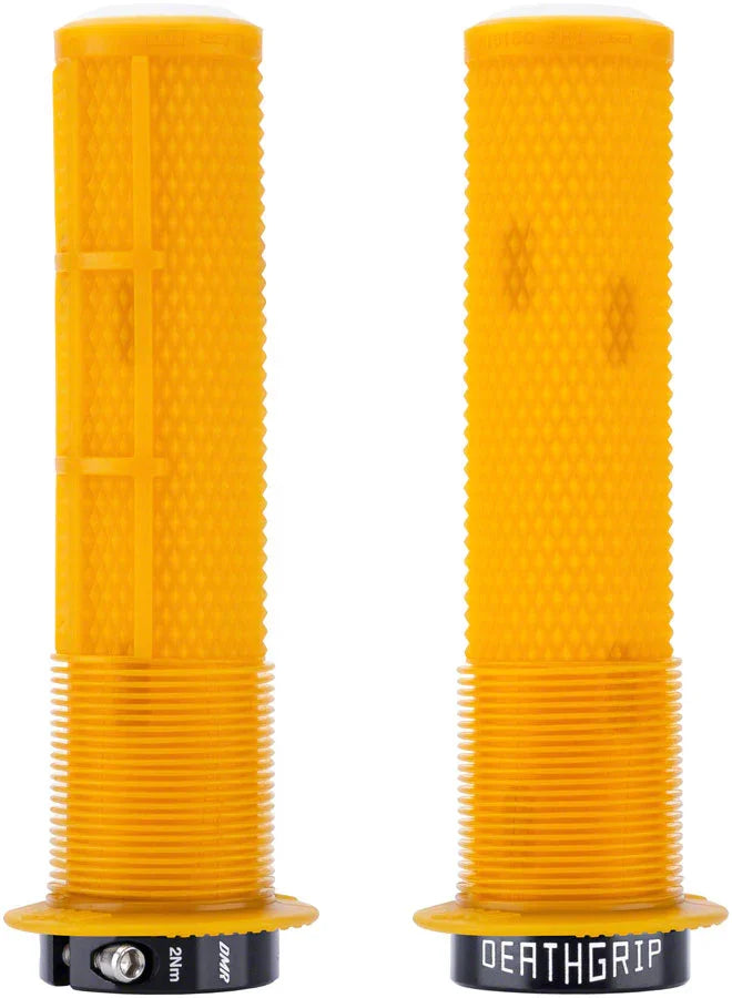 DeathGrip 2 Flanged Grips - Thin Lock-On Gum - Bicycle Warehouse