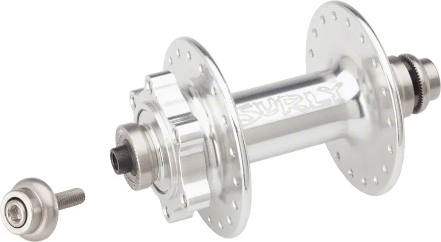Ultra New Disc Front Hub - QR x 100mm 6-Bolt Silver 32h - Bicycle Warehouse
