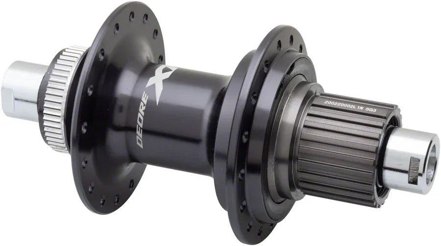 XT FH-M8110 Rear Hub - 12 x 142mm Center-Lock Micro Spline Black 32H - Bicycle Warehouse